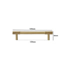 Solid Brass Knurled Cabinet Handles – Satin Gold Long Wardrobe Bar Pulls and Drawer T-Bars 160mm / 1 piece Handles