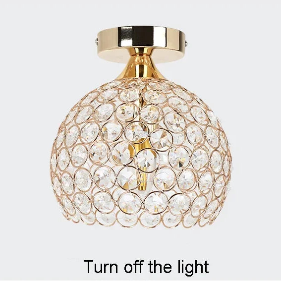 Modern Crystal Ball Ceiling Lamp - Elegantly Designed Home Decor For Bedrooms Passages Silver/Gold