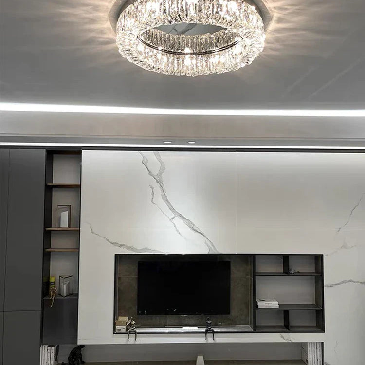 Simple Modern Clean Crystal Ceiling Lamp - New Design Light Luxury For Living Rooms And Bedrooms