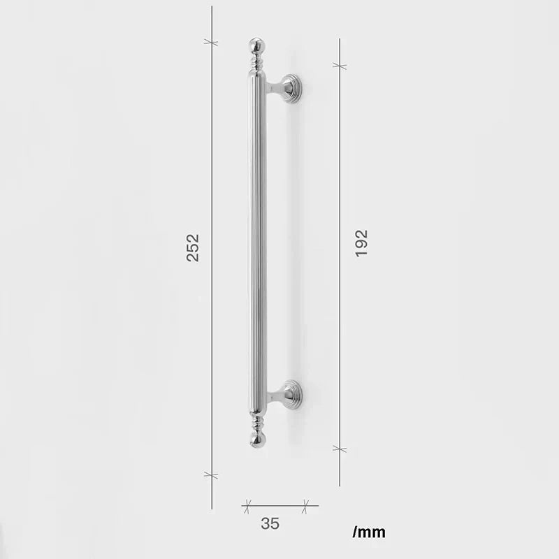 Polished Gold Brass Furniture Handles – Chrome Cabinet Pulls and French Wardrobe Drawer Knobs TB9021-PC252 Handles