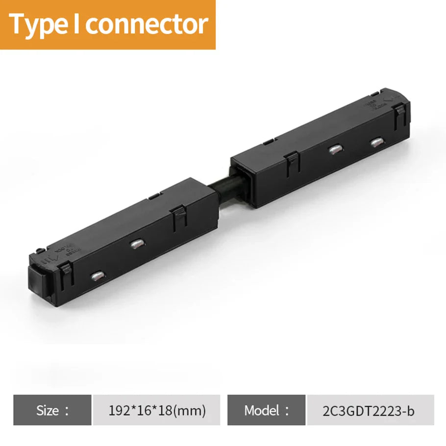 Tarck Only - 2m Magnetic Rail Linear Track Lighting Accessories - Ceiling Magnet Track Kits Type I Connector / CHINA
