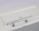 Chrome and Polished Gold Brass Furniture Handles – Modern Cabinet Drawer and Wardrobe Knobs 2030-BC 152mm Handles