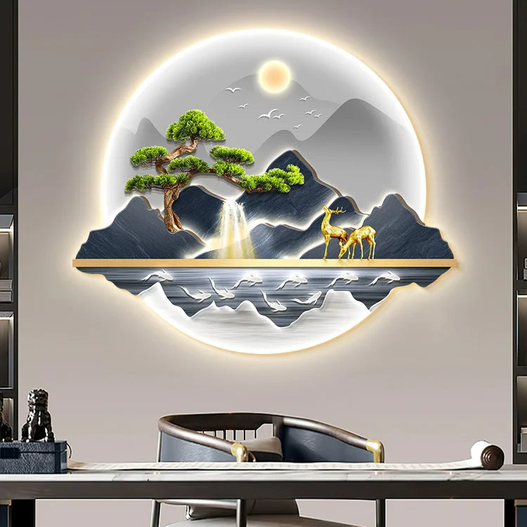 Dlight Decor Wealth Landscape Wall Lamp Mural Wall Art