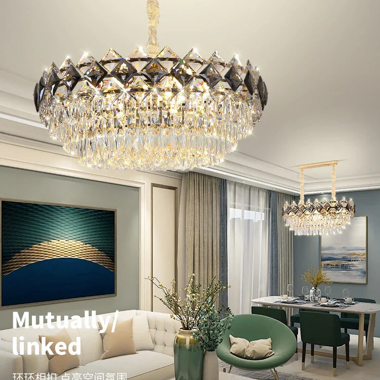 Modern Light Luxury Crystal Chandelier - A Stunning Main Lamp For Living Rooms Dining And Bedrooms