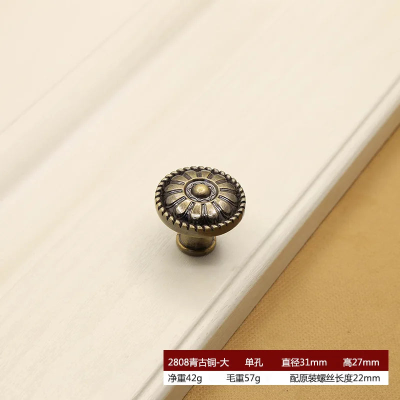 Retro Bronze Cabinet Handles - Antique Metal Kitchen Door Pulls and Wardrobe Knobs 128mm 2808-Large Handles