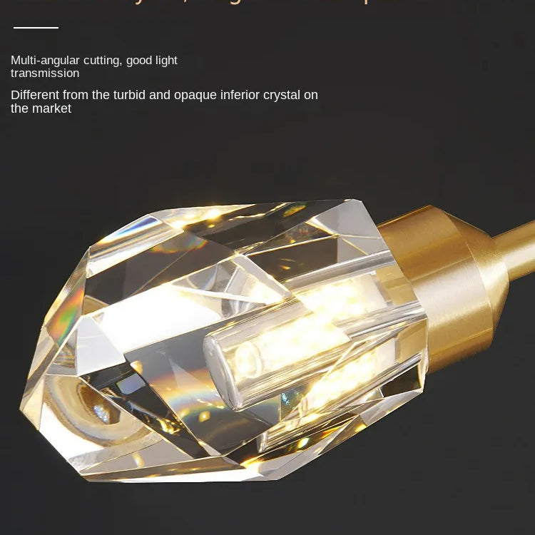 Luxury Crystal Living Room Chandelier - Modern Decor Pendant Light Fixture For Bedrooms Dining