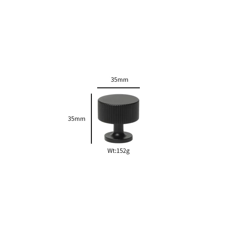 Black Vertical Line Brass Furniture Handles – Cabinet Drawer Knobs and Wardrobe Pulls large knob Handles