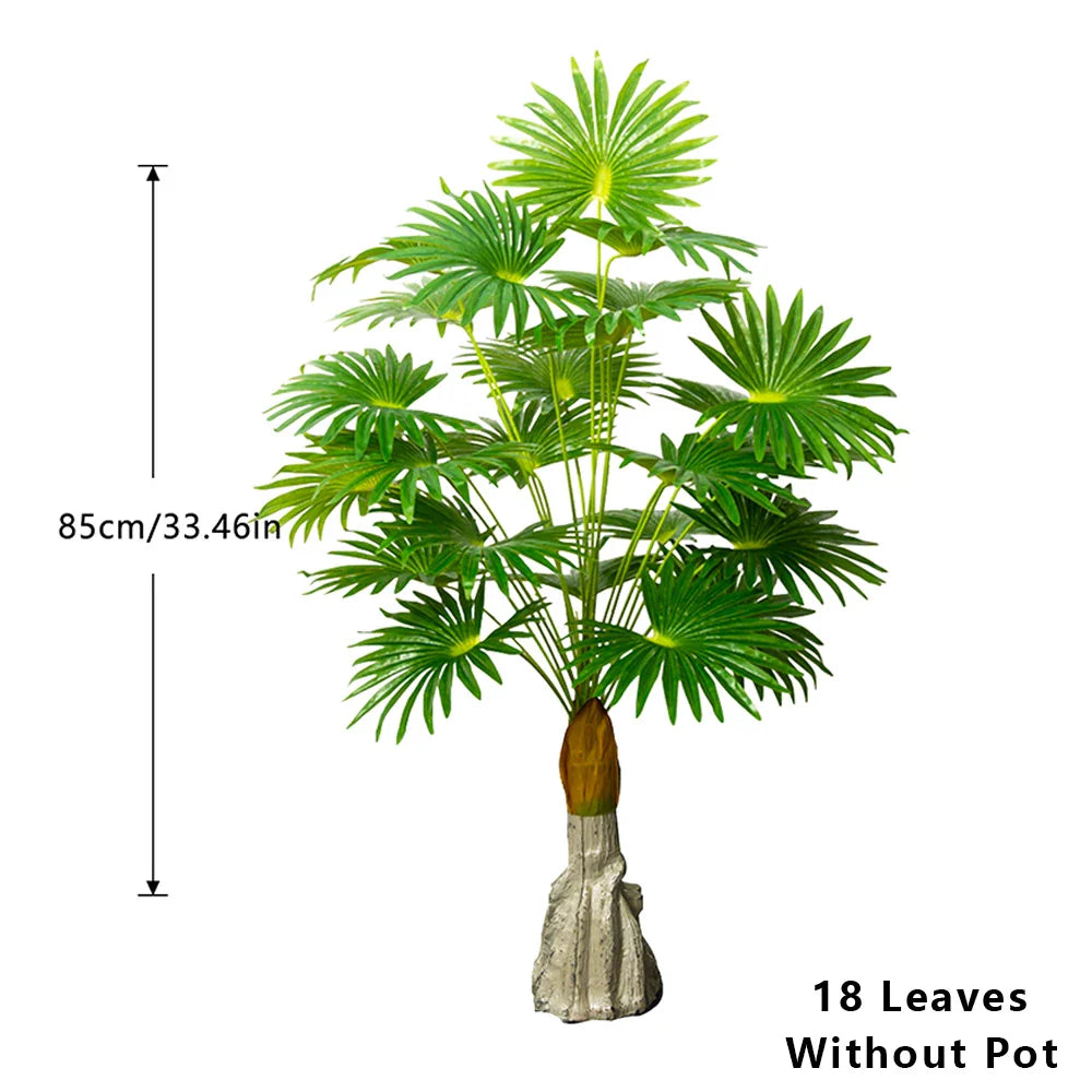 Dlight Decor Large Palm Tree 55 to 95cm Tropical Plant 85cm 18 Leaves-SD