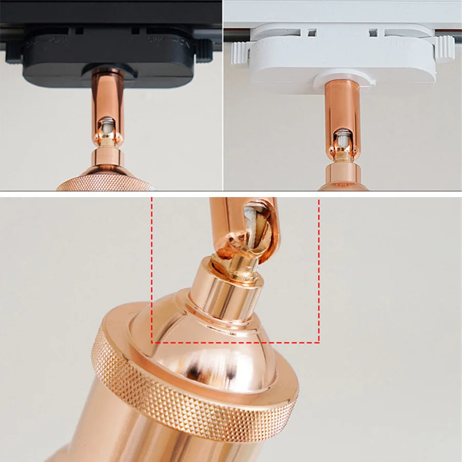 E27 Nordic LED Track Light - Adjustable Spotlight for Commercial and Residential Spaces ceiling light