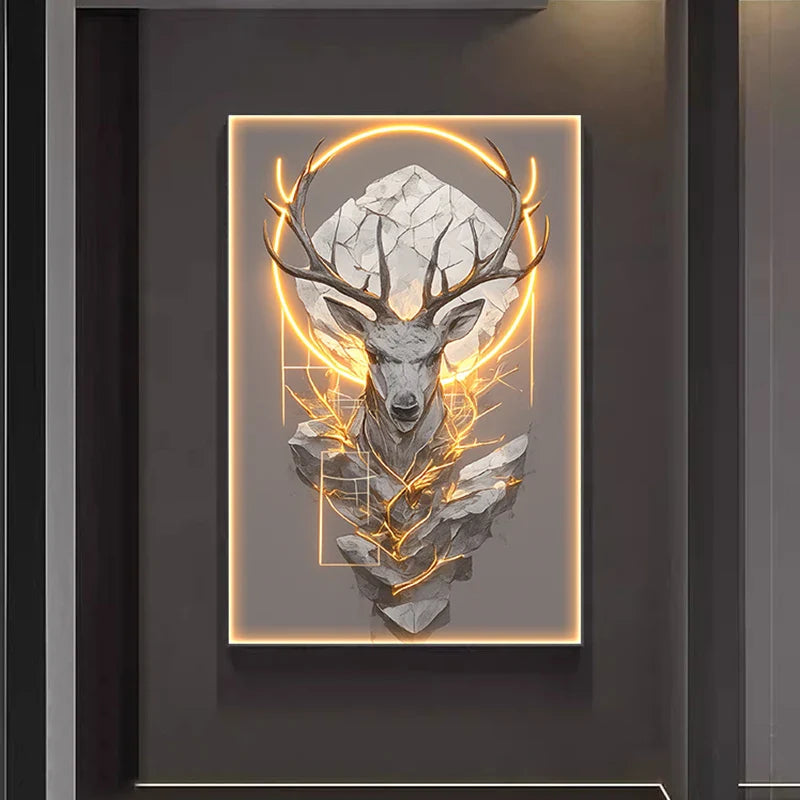 Dlight Decor Reindeer Wall Glow for Luxe Entry Spaces Wall Art