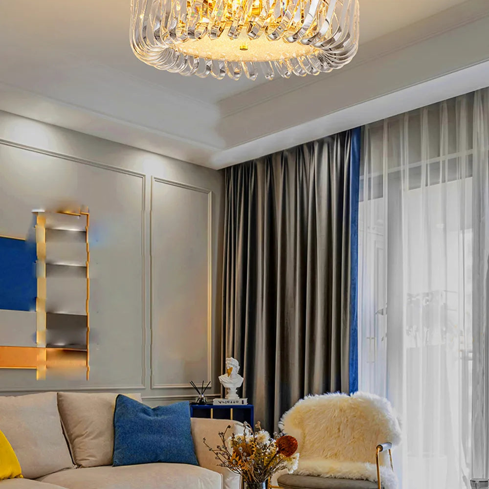 Olivia’s Art Deco Crystal Glass Led Chandelier Chandelier