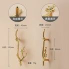 Luxury Brass Flower and Leaf Cabinet Handles – Chinese-Style Decorative Pulls for Wardrobes and Drawers 10-to right / 1