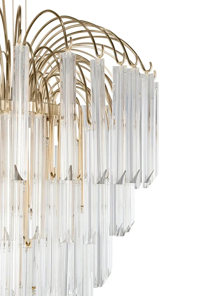 Gianna Italian Crystal Glass Pendant Chandelier – Classic Hanging Light for Staircase & High Ceilings chandelier