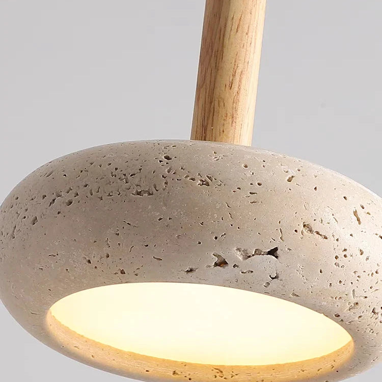 Hole Stone Wabi - Sabi Restaurant Chandelier - Illuminate Your Space With Nordic Log Elegance