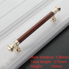 Modern Leather and Zinc Alloy Cabinet Handle – Elegant Drawer Pulls for Kitchen Wardrobe and Furniture (96mm) red