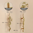 Luxury Brass Flower and Leaf Cabinet Handles – Chinese-Style Decorative Pulls for Wardrobes and Drawers 13-to right / 1