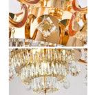 Elegant European Crystal Ceramic Chandelier - A Modern Light Luxury Fixture For Living Rooms