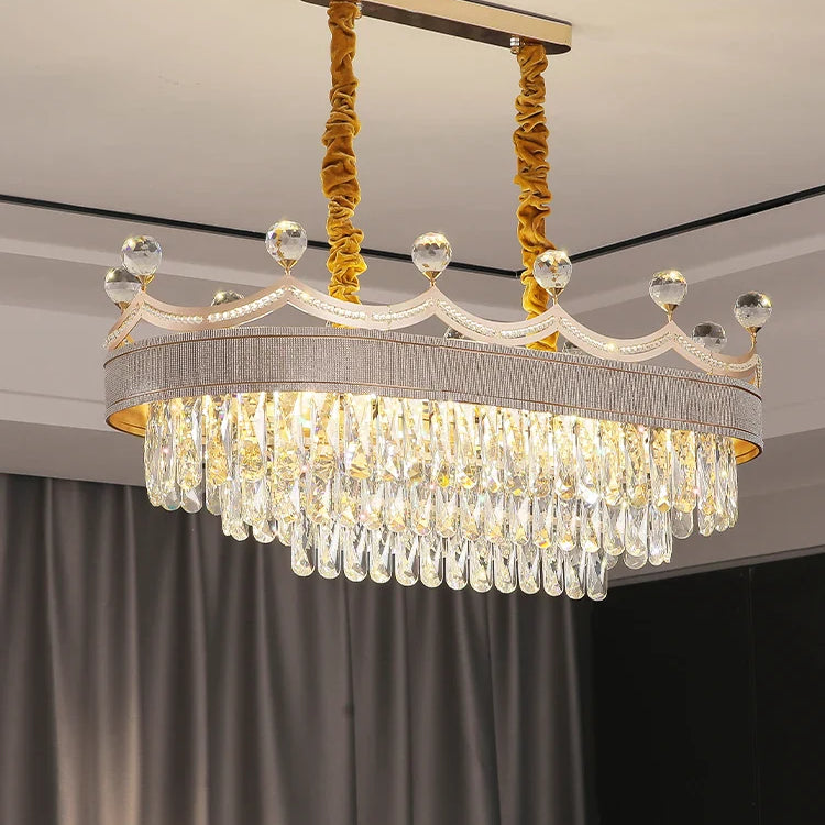 Living Room Chandelier - Light Luxury Crystal Elegance For Modern Dining And Bedroom Ambiance