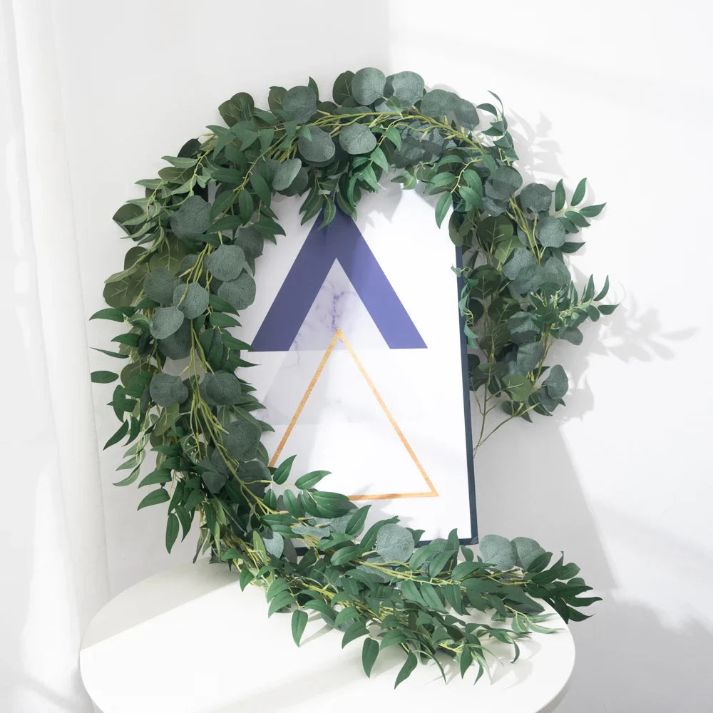 Dlight Decor 200cm Eucalyptus Vine with Willow Leaves for Hanging Decor 200cm liuye teng