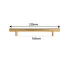 LUX Brass Hammered Hexagonal T-Bar Handles – Long Cabinet and Wardrobe Pulls (600mm/1000mm) 8.6 inches length Handles