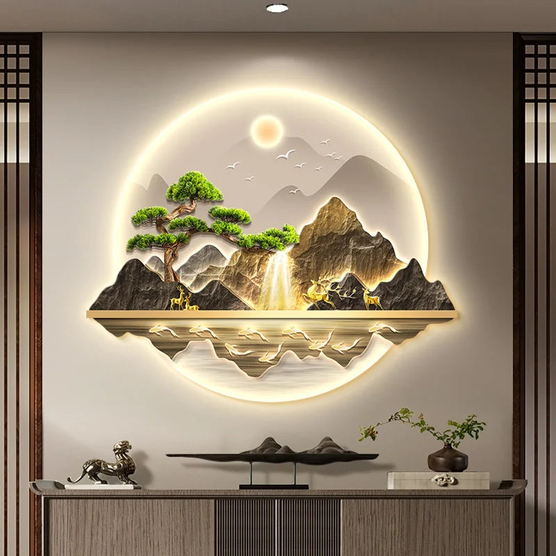 Dlight Decor Wealth Landscape Wall Lamp Mural Wall Art