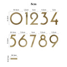Gold Brass House Numbers – Decorative Wall Address Signs (5cm & 8cm) Brass Letters