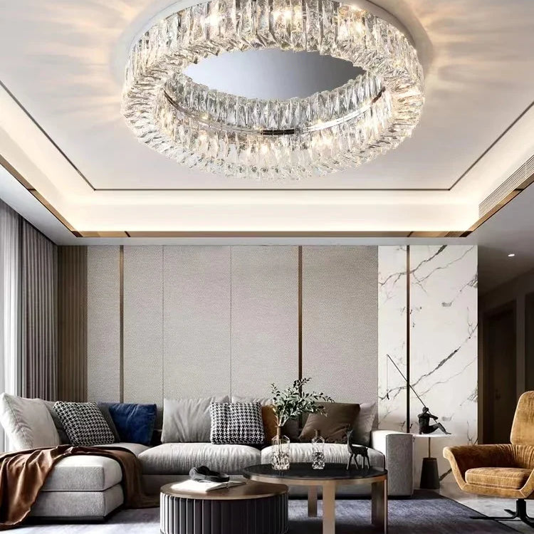 Simple Modern Clean Crystal Ceiling Lamp - New Design Light Luxury For Living Rooms And Bedrooms