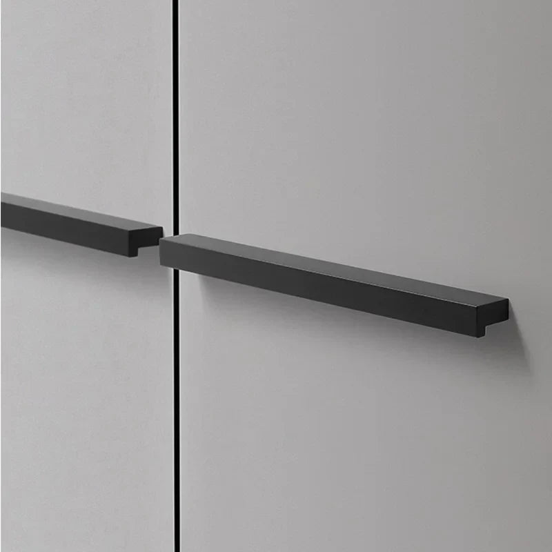 Modern Long T-Bar Aluminum Cabinet Handles – Brushed Gold Silver and Black Pulls for Drawers and Cupboards (700-1200mm)