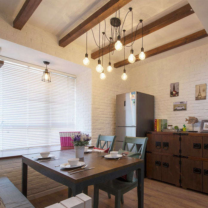 Emma’s Led Spider Chandelier - Diy Art Ceiling Lamp With Adjustable Wires Ceiling Light