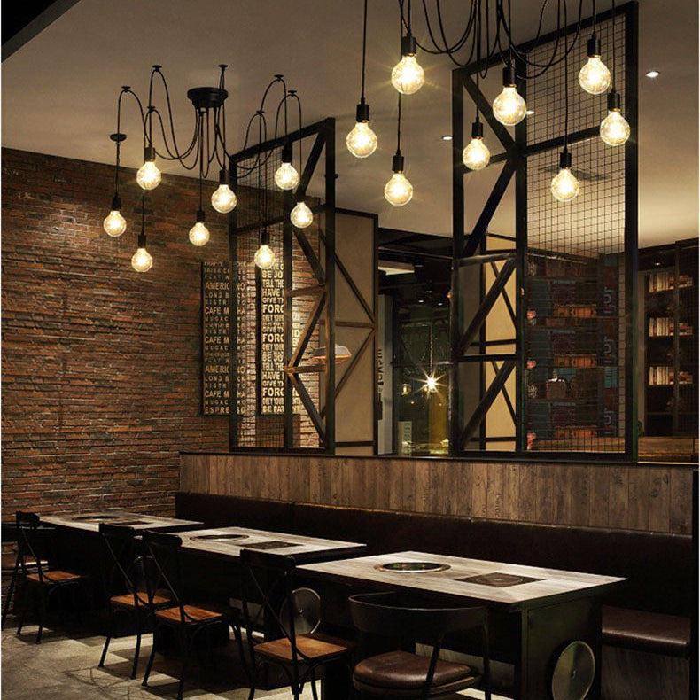 Emma’s Led Spider Chandelier - Diy Art Ceiling Lamp With Adjustable Wires Ceiling Light