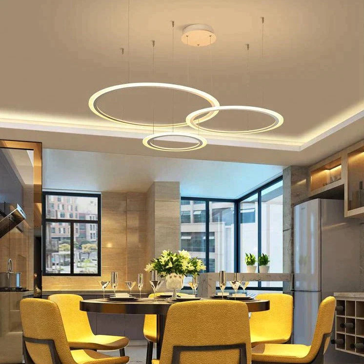Gabrielle Modern White Circle Led Pendant Lamp