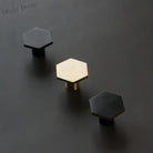 1 Piece - Mini Hexagon Gold Drawer Knob – Luxury Zinc Alloy Single Hole Handle for Cabinets and Doors knob