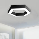 Adriana Simplicity Meets Energy Efficiency: The Honeycomb Flush Mount Led Light Black / 16’ White