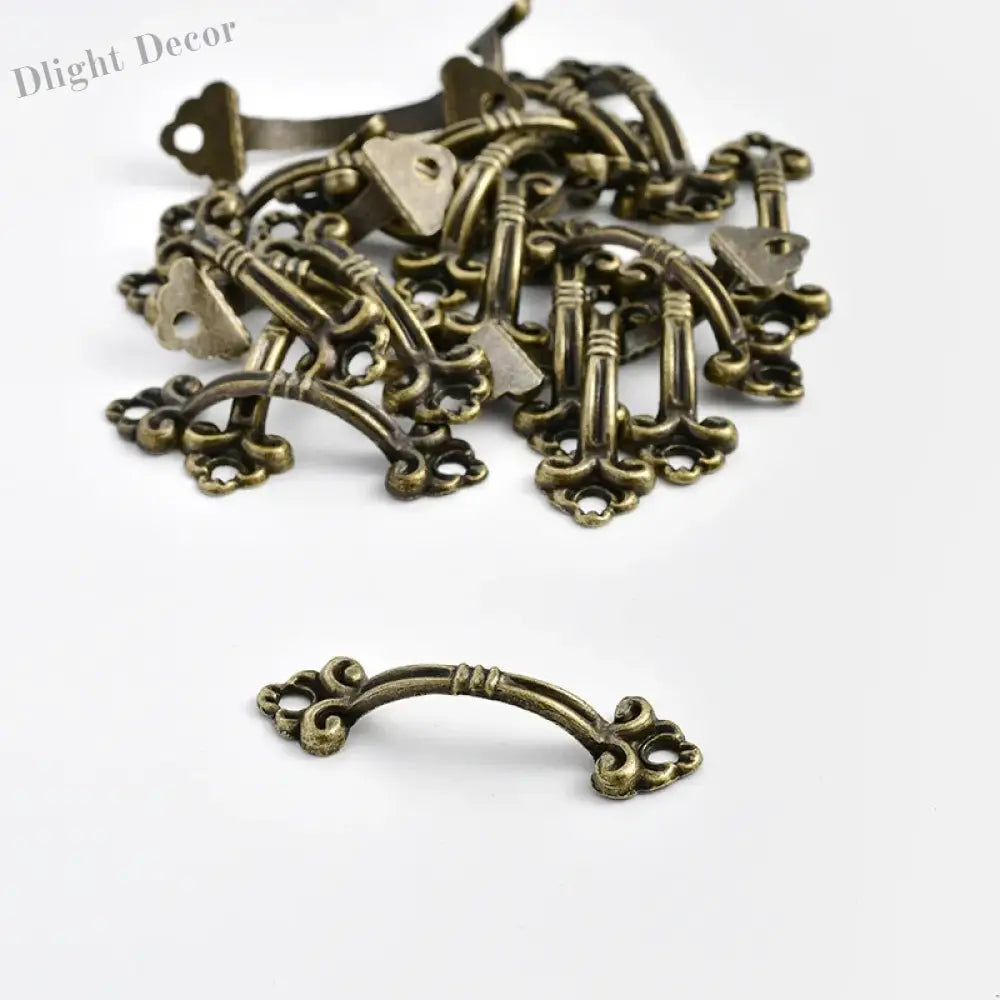 10pcs Antique Zinc Alloy Drawer Handles – Vintage Chinese Style Handles