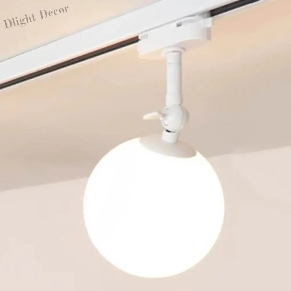 10W Nordic LED Track Light with G9 Glass Globe for Ceiling Spotlights 1 Piece White Body / Natural White 4000K / Rail