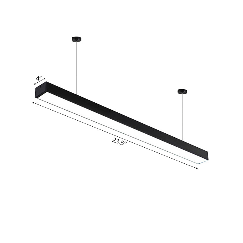 Callie Modern Pendant - Sleek Rectangular Led Light With Adjustable Length