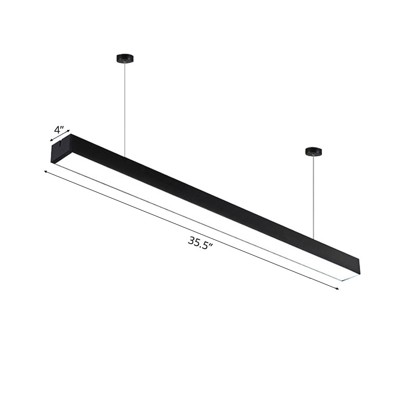 Callie Modern Pendant - Sleek Rectangular Led Light With Adjustable Length