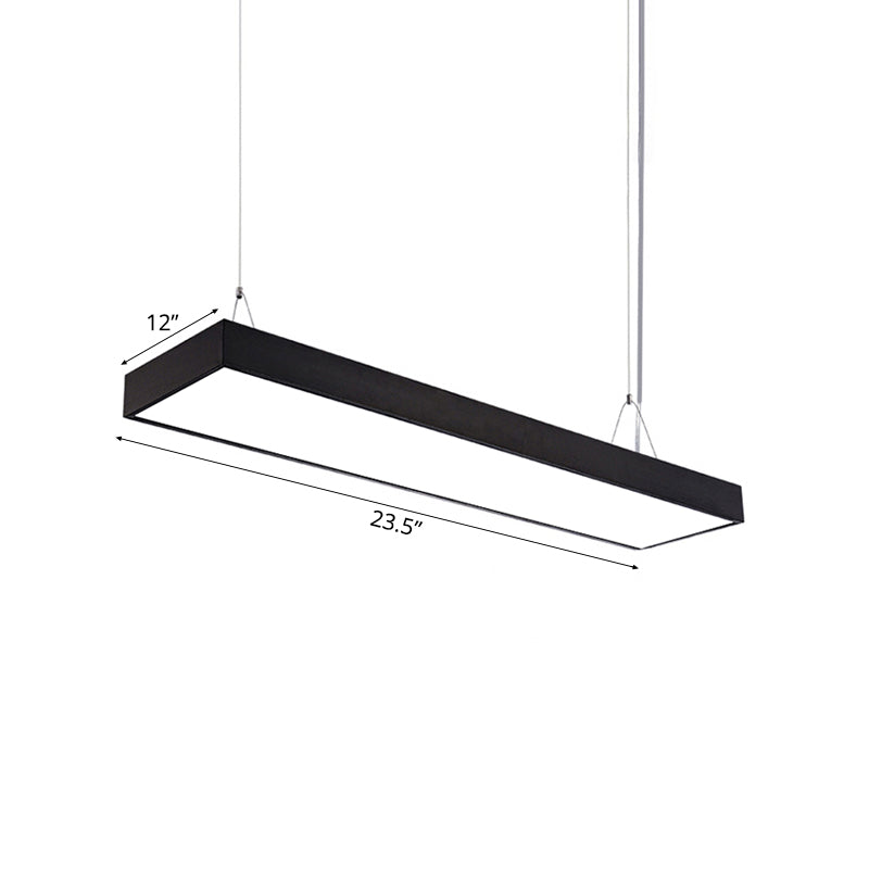 Callie Modern Pendant - Sleek Rectangular Led Light With Adjustable Length