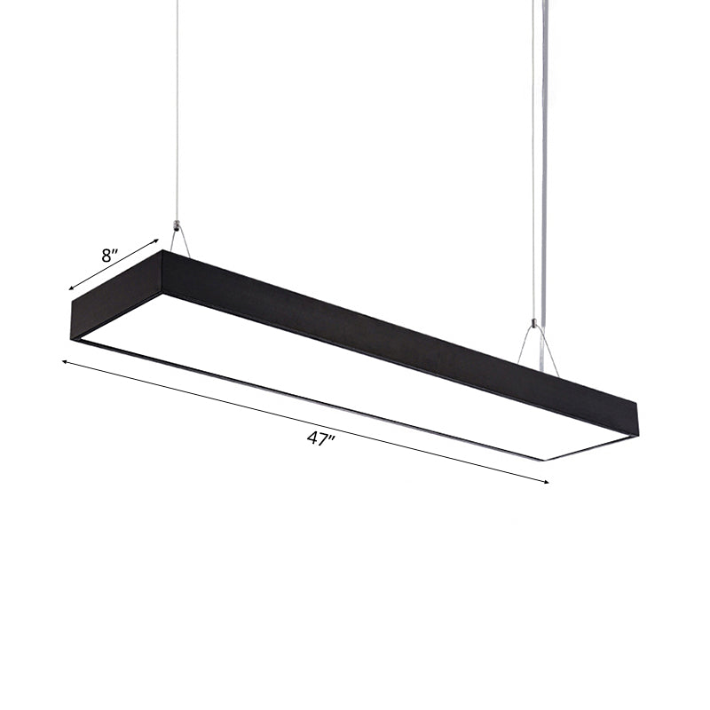 Callie Modern Pendant - Sleek Rectangular Led Light With Adjustable Length