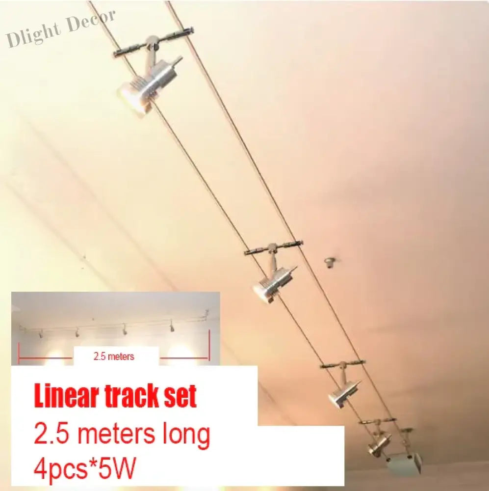 12V Steel Wire Track Spotlights for Commercial and Decorative Lighting 5W Suit / 6000K / 24V ceiling light