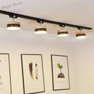12W Nordic Wooden LED Track Light - COB Ceiling Spotlight for Home and Store Decor ceiling light