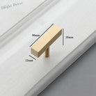 12x12mm Brass Wardrobe Handles – Modern Square Cabinet Pulls for Drawers and Dressers (50mm-380mm) 2 inch Handles