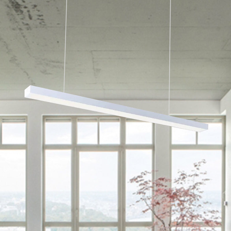 Callie Modern Pendant - Sleek Rectangular Led Light With Adjustable Length