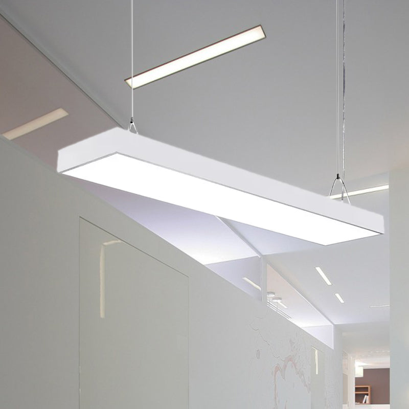 Callie Modern Pendant - Sleek Rectangular Led Light With Adjustable Length