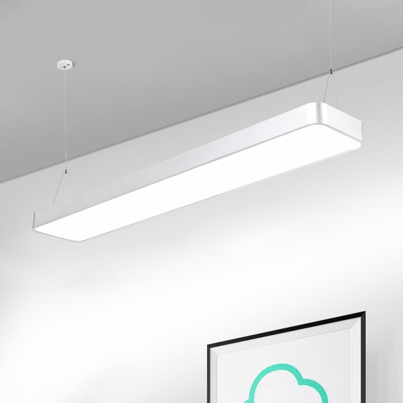 Callie Modern Pendant - Sleek Rectangular Led Light With Adjustable Length