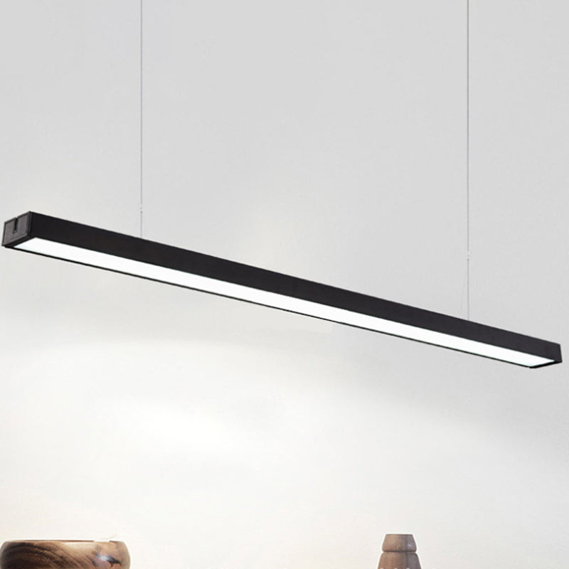 Callie Modern Pendant - Sleek Rectangular Led Light With Adjustable Length