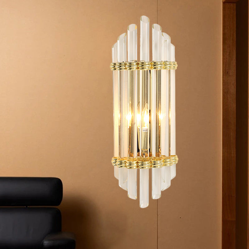 Thea’s Modern Gold Arched Crystal Wall Sconce: Light Up Your Walls In Style