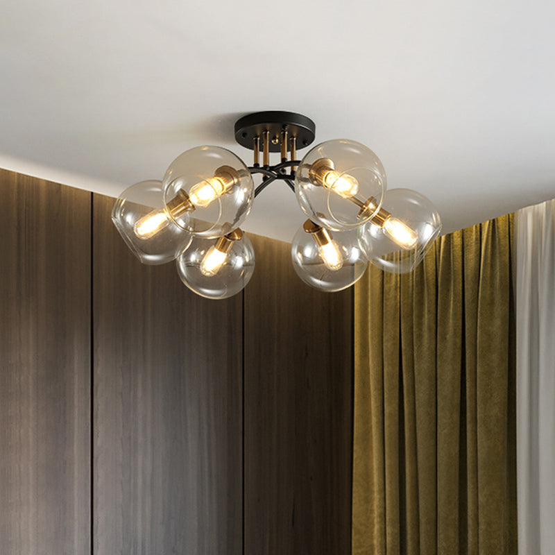 Kate Opulent Glow - 6 - Light Semi - Flush Mount Ceiling Light