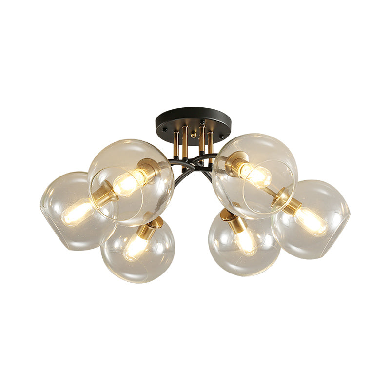 Kate Opulent Glow - 6 - Light Semi - Flush Mount Ceiling Light