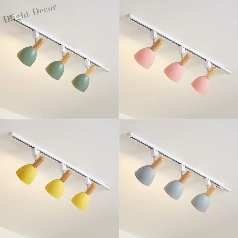 15W Modern Nordic Wooden LED Track Light - Ceiling Spotlight ceiling light